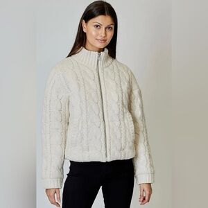 NWT DH New York Aspen Sweater Jacket in Cream Size M